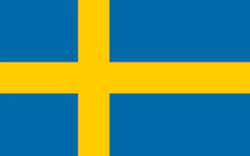 Bandera de Suecia ondeando al viento