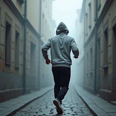 Persona alejándose por una calle, simbolizando el camino de salida